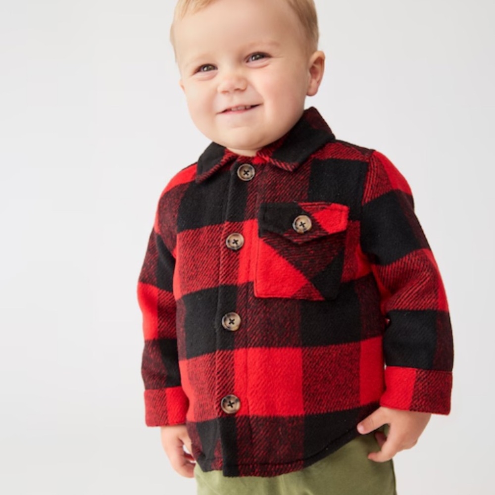 Joe Fresh Buffalo Check‎ Jacket with Sherpa Lining